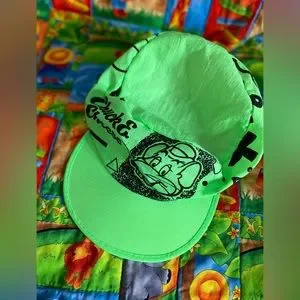 RARE 1990 vintage neon green Chuck E. Cheese hat Chuck E Cheese | Accessories | Rare 99 Vintage Neon Green  main image 2